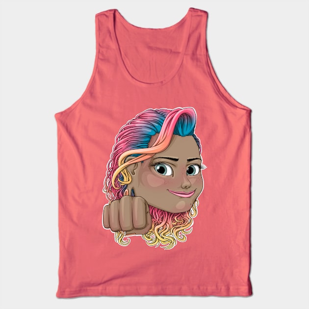 Reva Prisma fist bump emoji design Tank Top by Mei.illustration